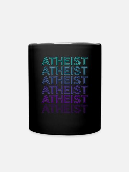 Atheist Retro - Full Colour Mug - black