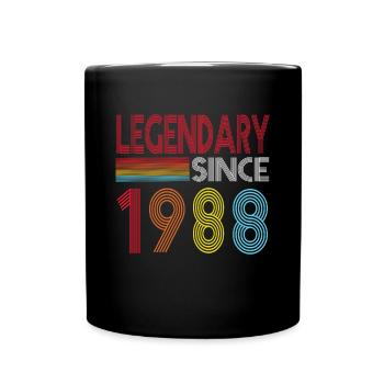 Legendär seit 1988 - Tasse einfarbig - Schwarz - Vorne