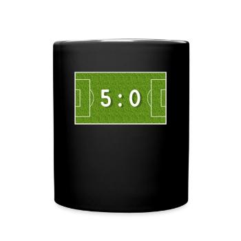 5 : 0 - 50 birthday 50 years of football - Full Colour Mug - black - Front