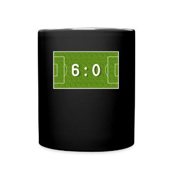 6 : 0 - 60 birthday 60 years of football - Full Colour Mug - black - Front