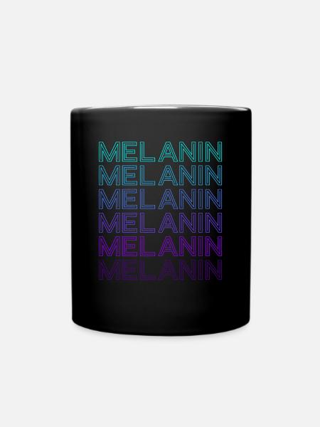 Melanin Retro - Tasse einfarbig - Schwarz