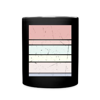 Background Pastel Rectangle - Full Colour Mug - black - Front