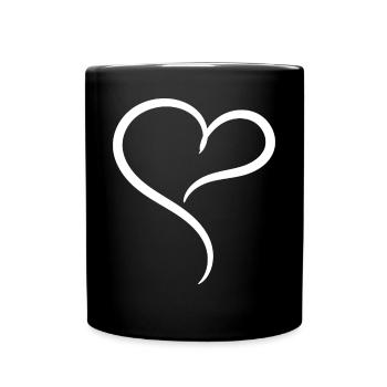 Noble Cœur Blanc - Mug uni - noir - Devant