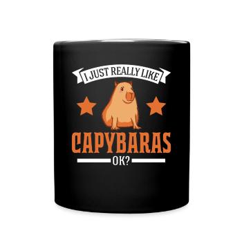 I just really like Capybaras capybara - Full Colour Mug - black - Front