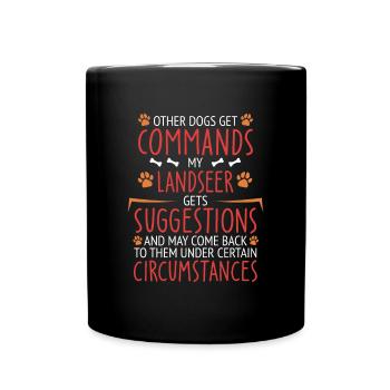 Landseer Commands paw - Full Colour Mug - black - Front