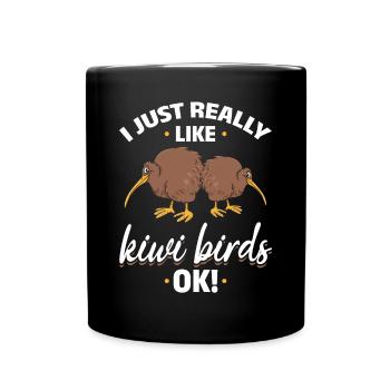 I like Kiwi Birds I New Zealand Kiwi Bird - Full Colour Mug - black - Front