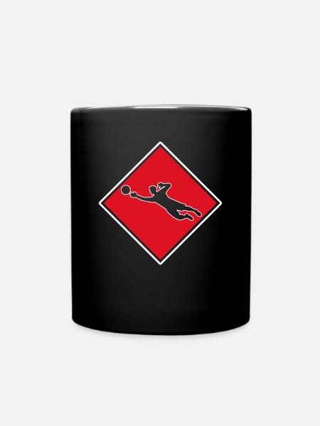 Fußball Keeper Logo - Tasse einfarbig - Schwarz