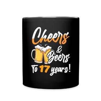 Acclamations et bières à 17 ans 17 anniversaire - Mug uni - noir - Devant