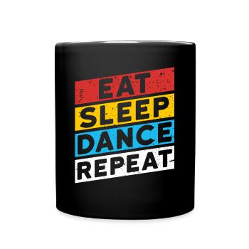 DANSE DANSEURS | MANGER DORMIR DANSER RÉPÉTER - Mug uni - noir - Devant
