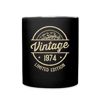 48 Geburtstag Vintage 1974 - Tasse einfarbig - Schwarz - Vorne