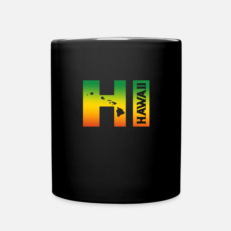 Hawaii - Tasse einfarbig - Schwarz