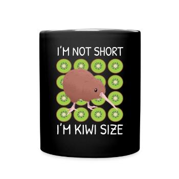 Kiwi Vogel Kiwi Größe Geschenk - Tasse einfarbig - Schwarz - Vorne