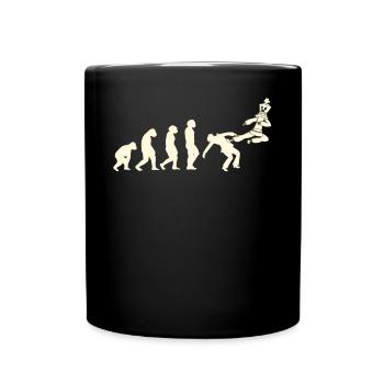 Schachspieler Schachspiel Schachbrett Evolution - Tasse einfarbig - Schwarz - Vorne