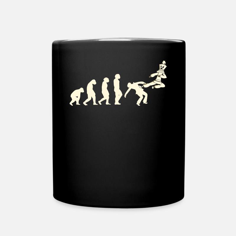 Joueur d’échecs Jeu d’échecs Évolution de l’échiquier - Mug uni - noir