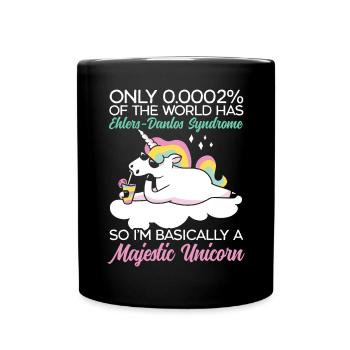 Unicorn Lover Ehlers-Danlos EDS and HSD Awareness - Full Colour Mug - black - Front