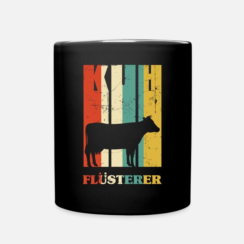 Kuh Flüsterer Kühe - Tasse einfarbig - Schwarz