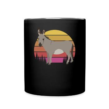Funny donkey lover gift - Full Colour Mug - black - Front