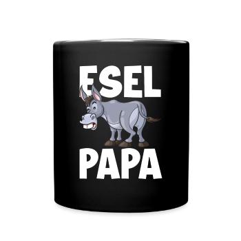 Esel Papa Eselliebhaber Esel Esel - Tasse einfarbig - Schwarz - Vorne