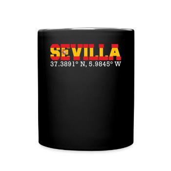 Séville Cadeau de vêtements de vacances - Mug uni - noir - Devant