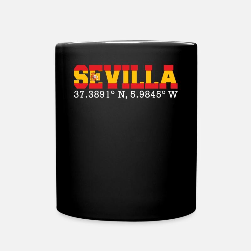Sevilla Urlaub Bekleidungsgeschenk - Tasse einfarbig - Schwarz