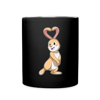 Bunny Heart - Full Colour Mug - black - Front