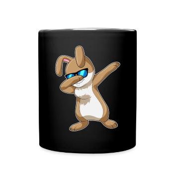Bunny Hip Hop Dance - Full Colour Mug - black - Front