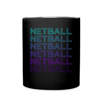 Netball Retro - Tasse einfarbig - Schwarz - Vorne