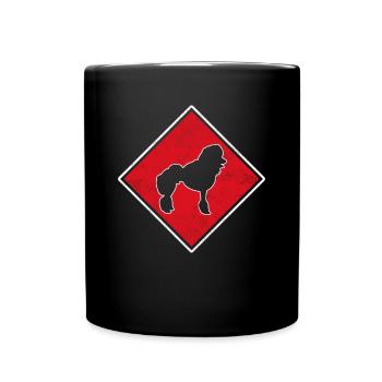 Logo du caniche - Mug uni - noir - Devant