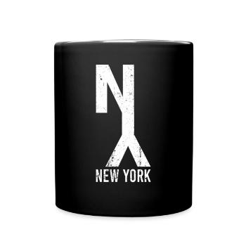 New York - Tasse einfarbig - Schwarz - Vorne