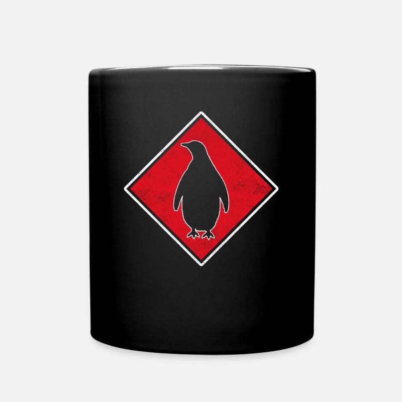 Pinguin Logo - Tasse einfarbig - Schwarz