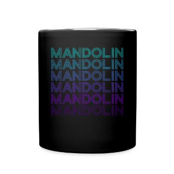 Mandolin Retro - Full Colour Mug - black - Front