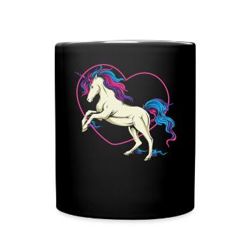 Bisexuel Bi Pride Flag Licorne - Mug uni - noir - Devant