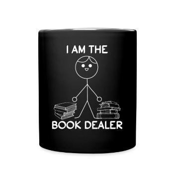 I Am The Book Dealer Stick Figure Book Lovers - Full Colour Mug - black - Front