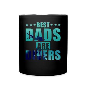 Taucher Papa Bester Vater Tauchen - Tasse einfarbig - Schwarz - Vorne