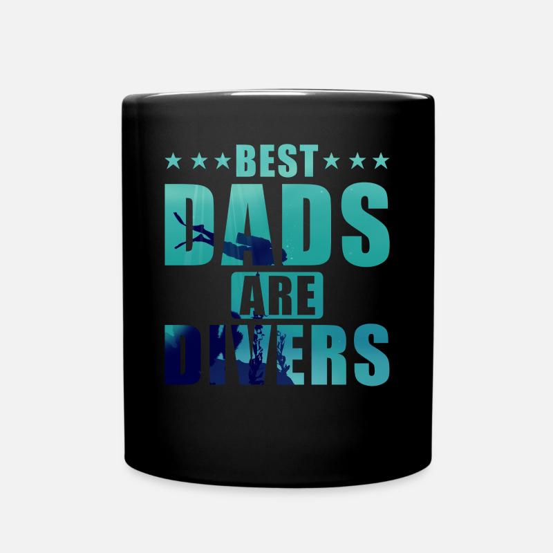 Plongeur Papa Meilleur Père Plongée - Mug uni - noir