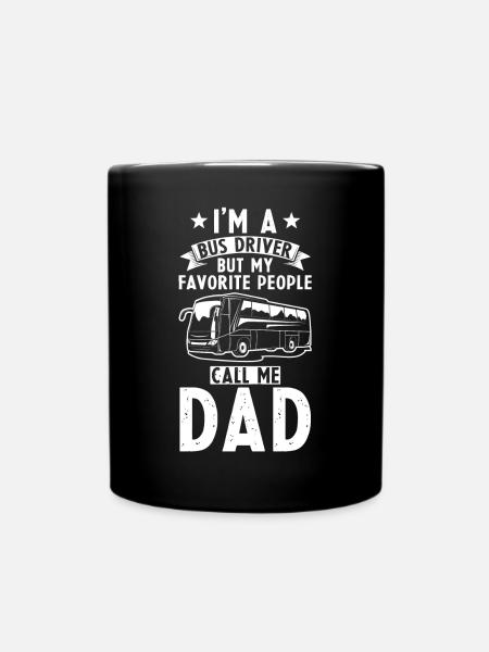 Chauffeur de bus Papa - Mug uni - noir