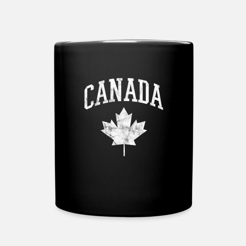 Kanada Ahornblatt Flagge Canada Vancouver Geschenk - Tasse einfarbig - Schwarz