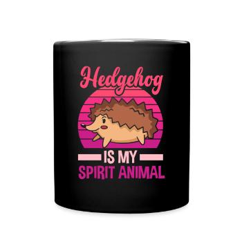 Igel Igel Igel - Tasse einfarbig - Schwarz - Vorne