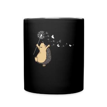 Igel Igel Igel - Tasse einfarbig - Schwarz - Vorne