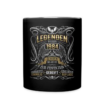 Jahrgang 1984 Legende Geburtsjahr 1984 Geschenk - Tasse einfarbig - Schwarz - Vorne