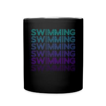 Nageurs Natation Rétro - Mug uni - noir - Devant