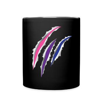 Bisexuel Bi Pride Flag Scratch - Mug uni - noir - Devant