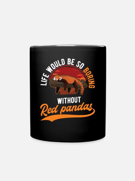 Cadeau Panda Rouge - Mug uni - noir