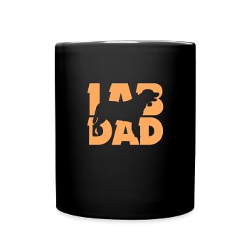 Labrador Père Lab Papa Chien Cadeau de fête des pères - Mug uni - noir - Devant