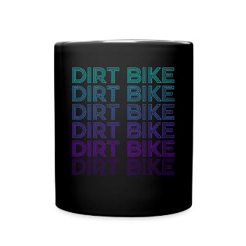 Dirt Bike Motocross Dirt Biking Biker Retro - Tasse einfarbig - Schwarz - Vorne
