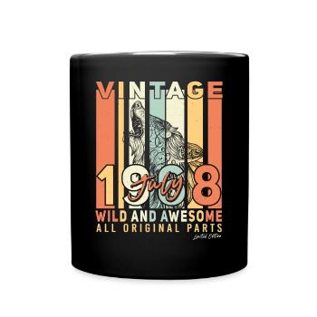 1968 Juli Retro - Tasse einfarbig - Schwarz - Vorne