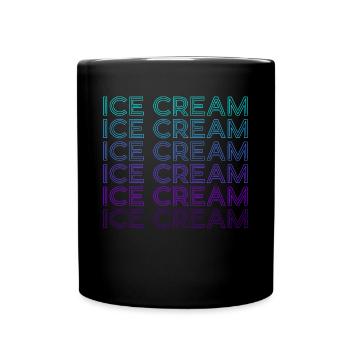 Sac de crème glacée Retro - Mug uni - noir - Devant