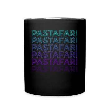 Pastafari Flying Spaghetti Monster FSM Retro - Tasse einfarbig - Schwarz - Vorne