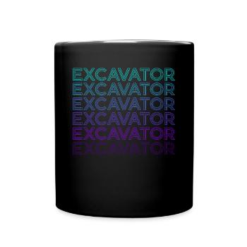 Opérateur d’excavatrice Construction Retro - Mug uni - noir - Devant
