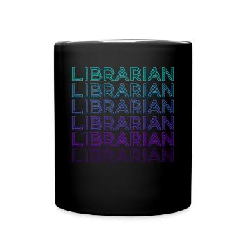 Librarian Retro - Full Colour Mug - black - Front